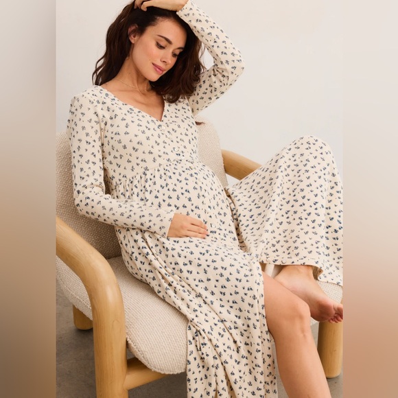 Hatch Dresses & Skirts - Hatch The Printed Waffle Nursing Dress